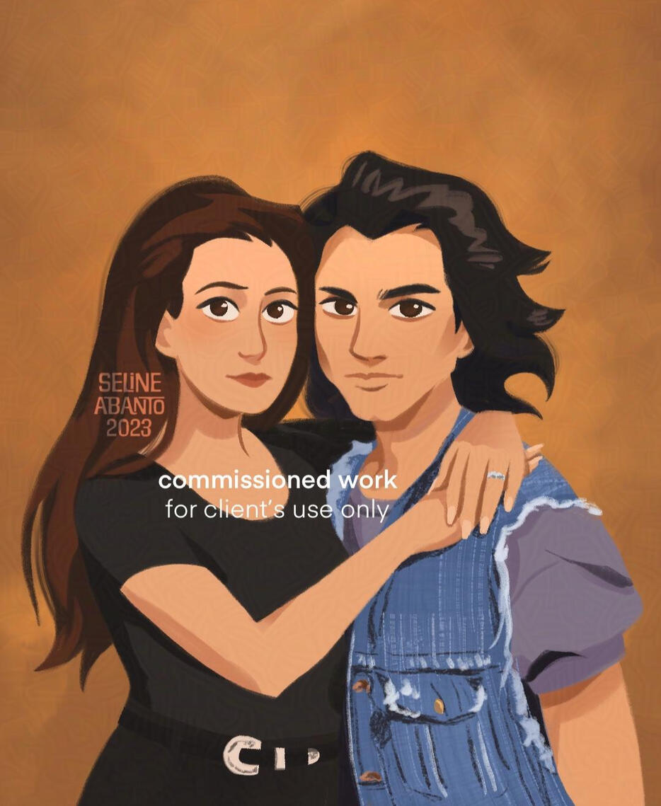 Digital art commission of a couple